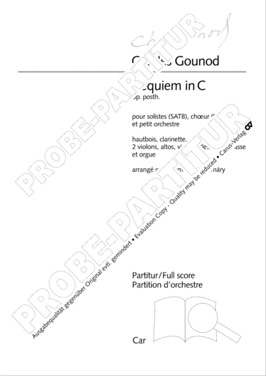 Requiem in C major 4-Part scores gallery preview page 2