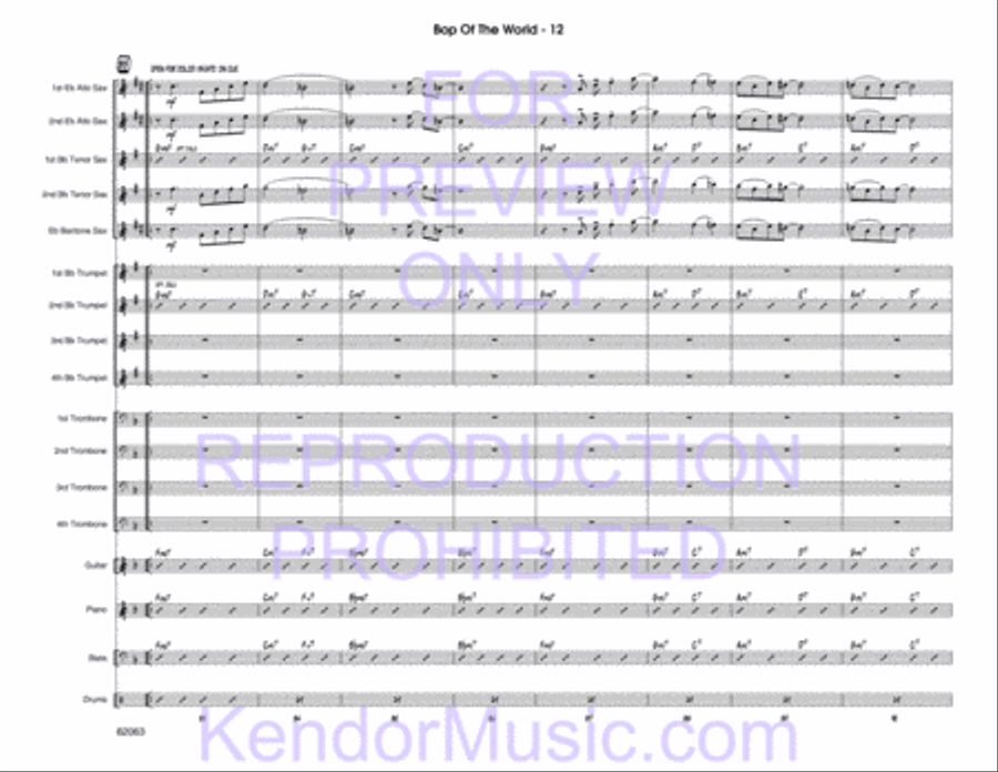 Bop Of The World Bop Of The World Jazz Ensemble scores gallery preview page 14