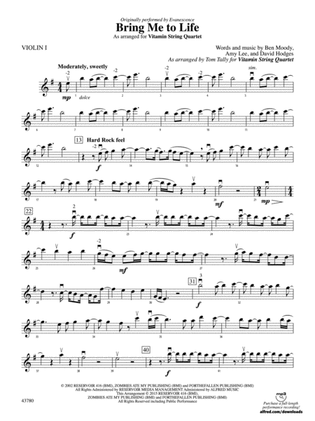 Bring Me to Life: 1st Violin