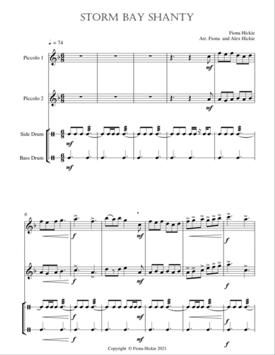 Storm Bay Shanty Small Ensemble scores gallery preview page 2