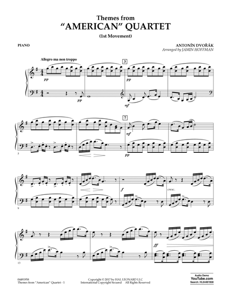 Themes from American Quartet, Movement 1 - Piano