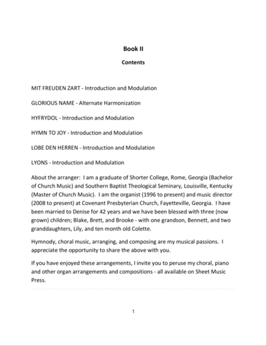 Hymn Introductions and Modulations - Book II Organ Solo scores gallery preview page 2
