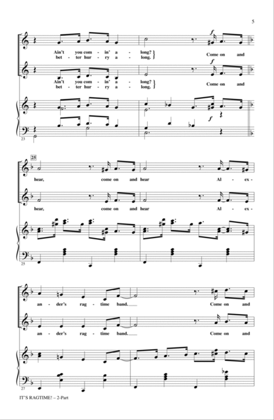 It's Ragtime! 2-Part scores gallery preview page 4