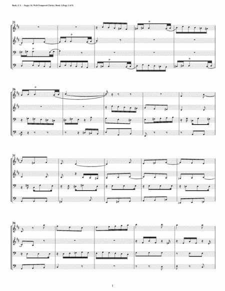 Fugue 24 from Well-Tempered Clavier, Book 2 (Brass Quartet) image number null