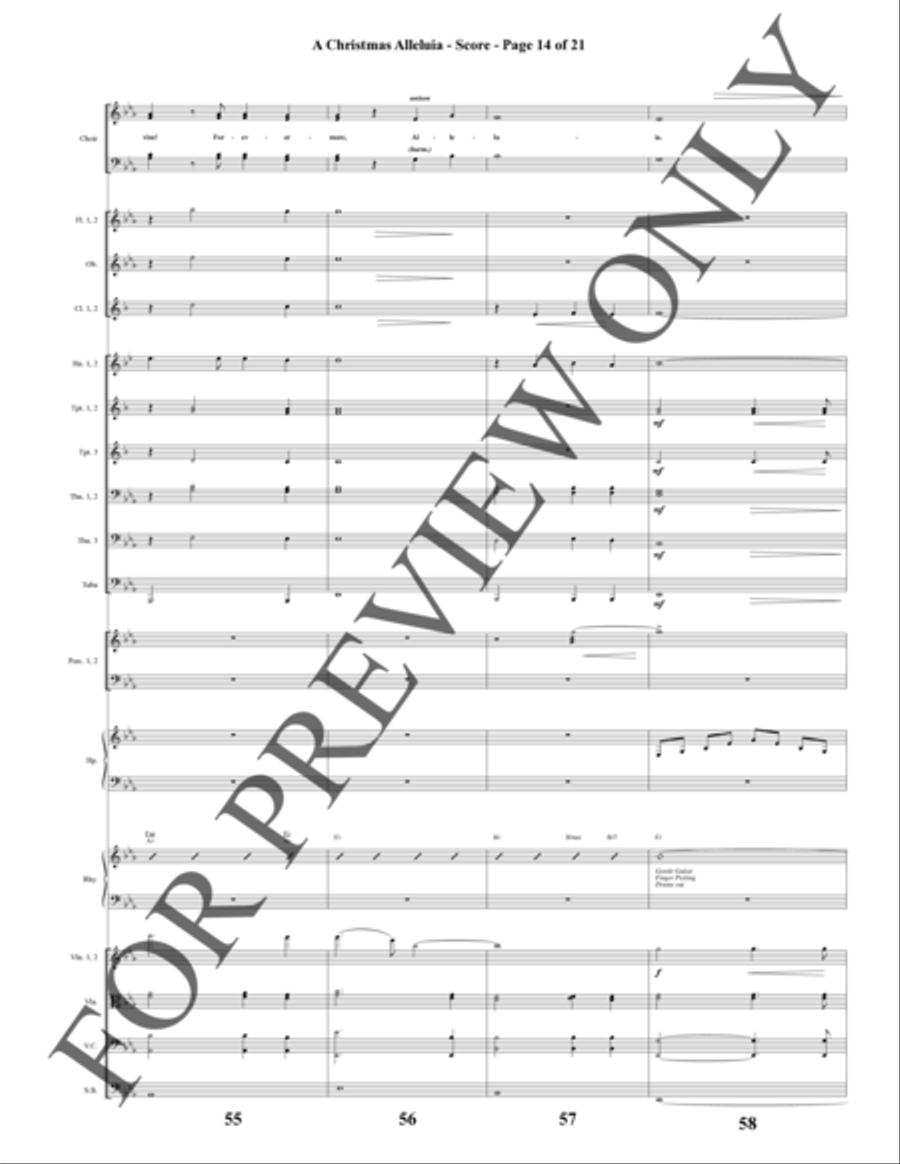 A Christmas Alleluia - Orchestration (pdf) Choir scores gallery preview page 15