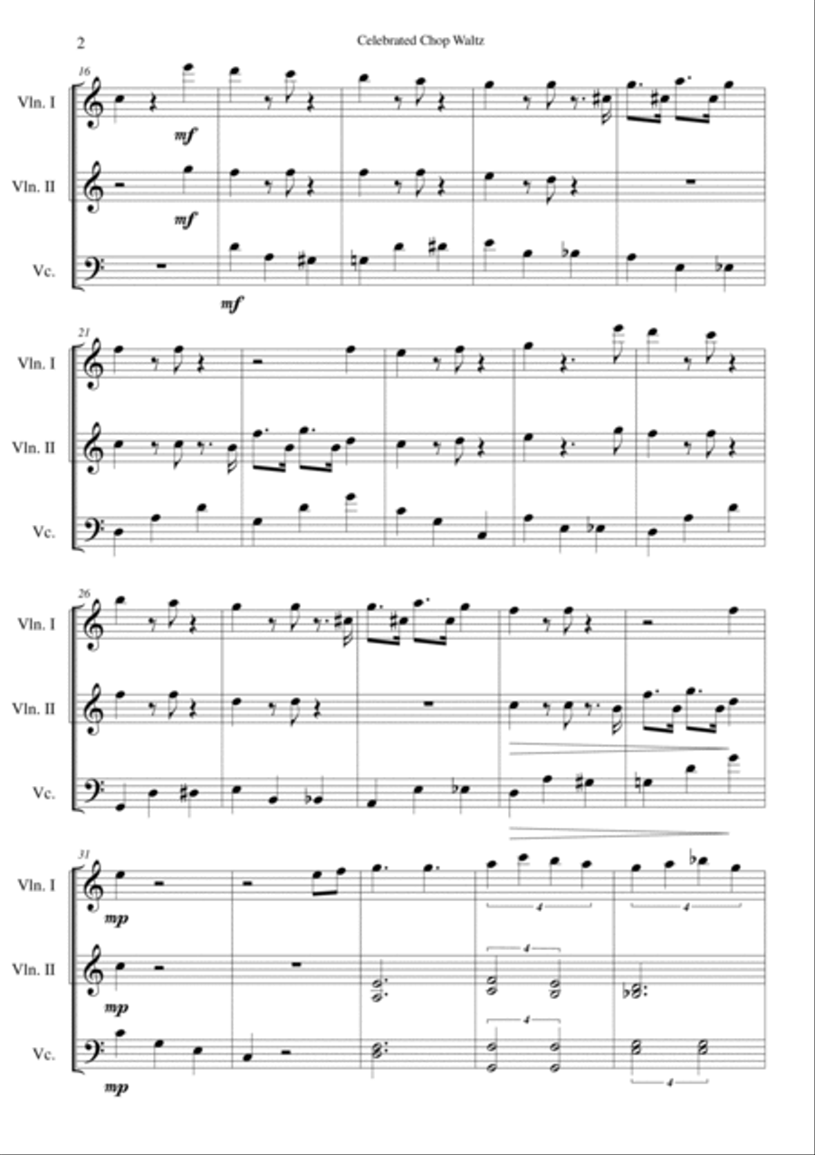 Chopstick March String Trio scores gallery preview page 2