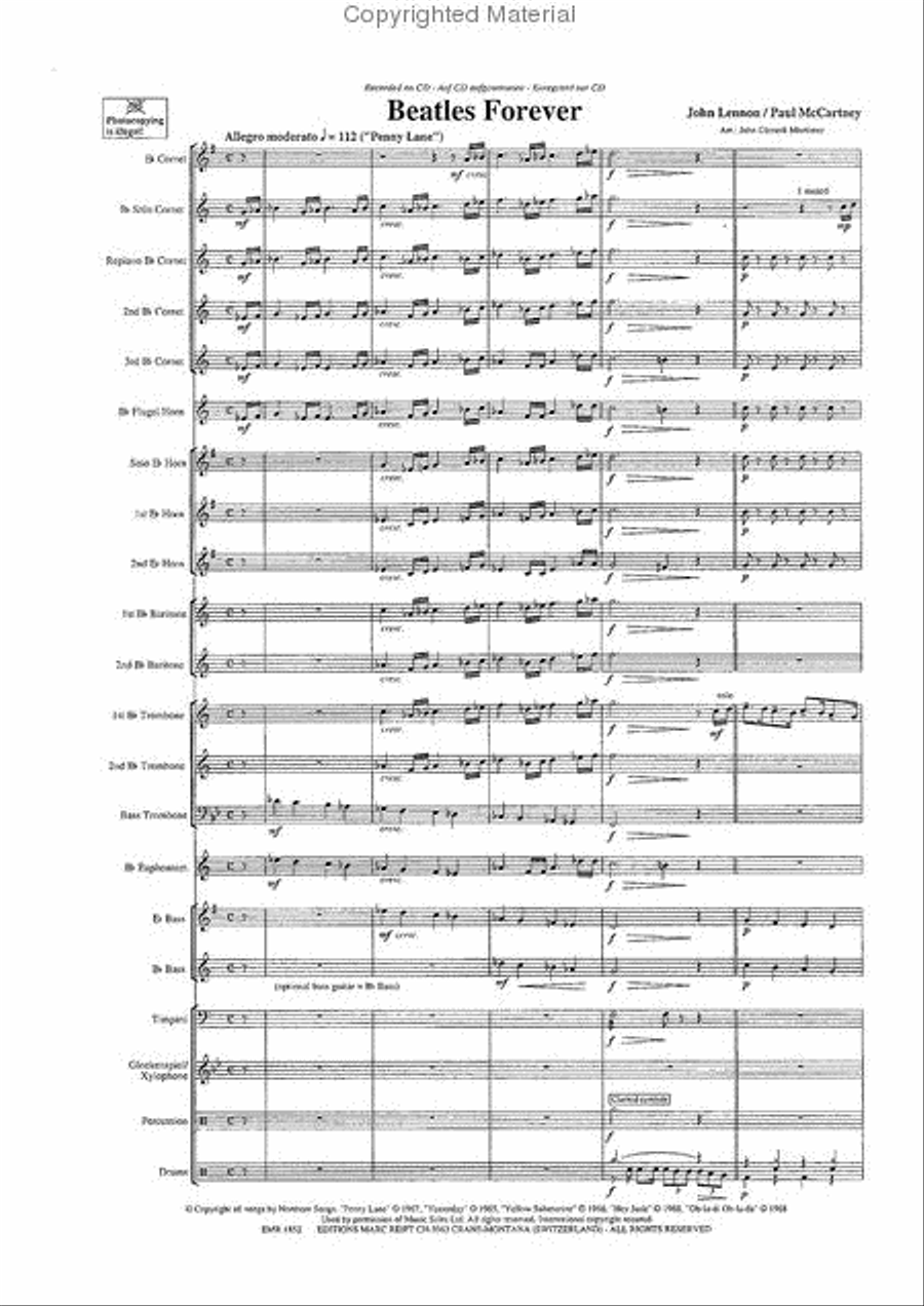 Beatles Forever Beatles Forever Brass Band scores gallery preview page 3