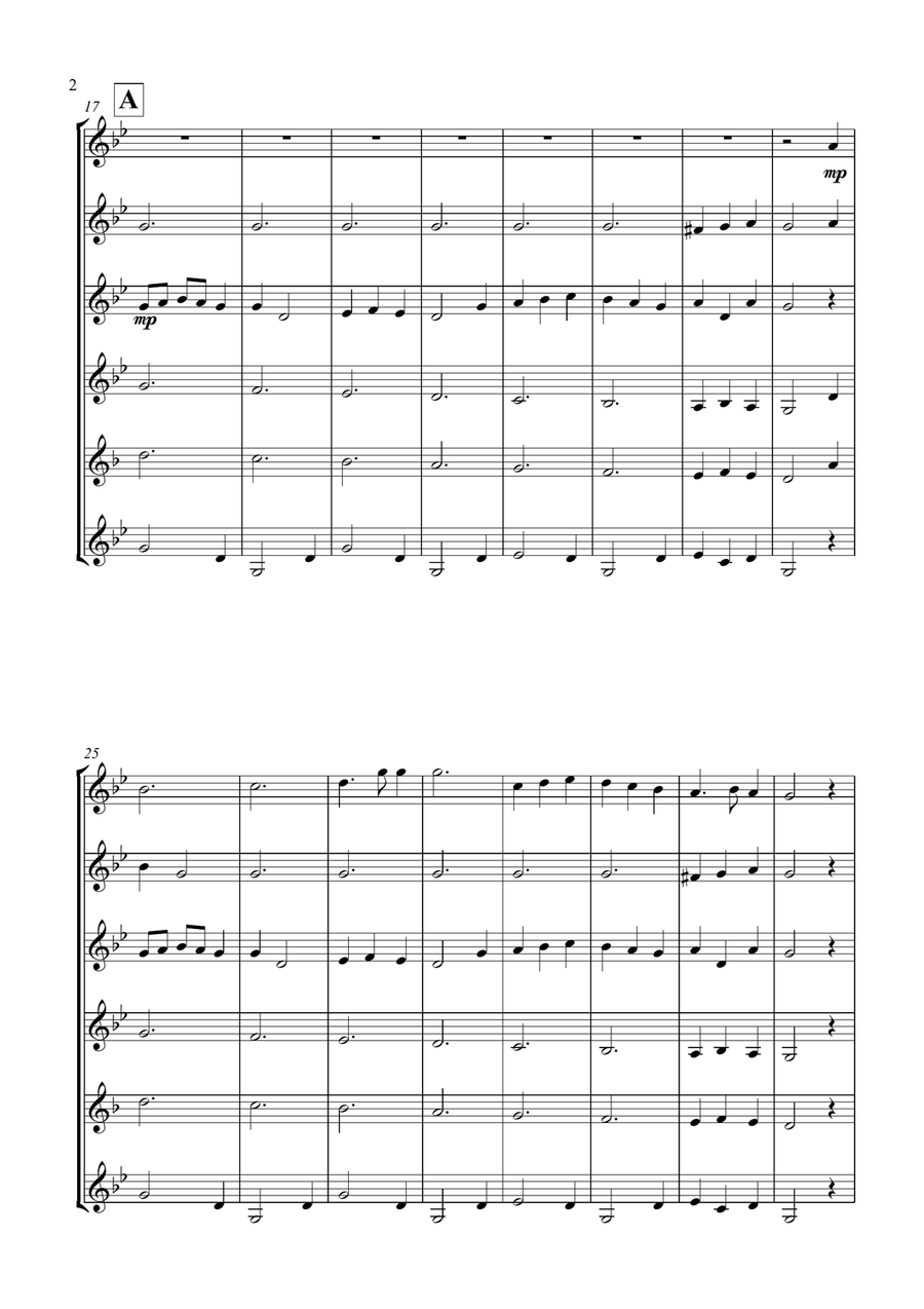 Midnight Haze - for Clarinet Choir Clarinet Choir scores gallery preview page 3