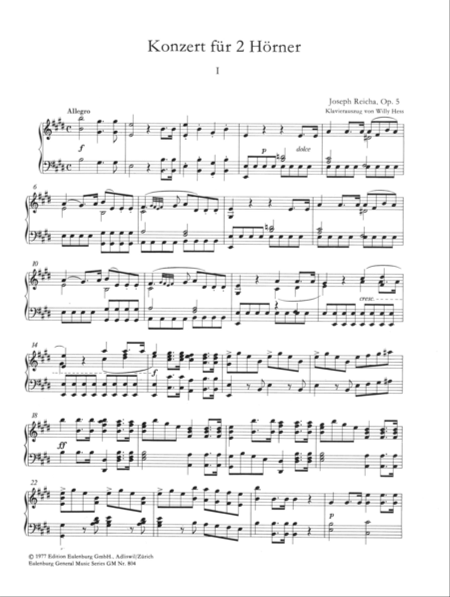 Concerto for 2 horns Concerto for 2 horns Horn scores gallery preview page 2