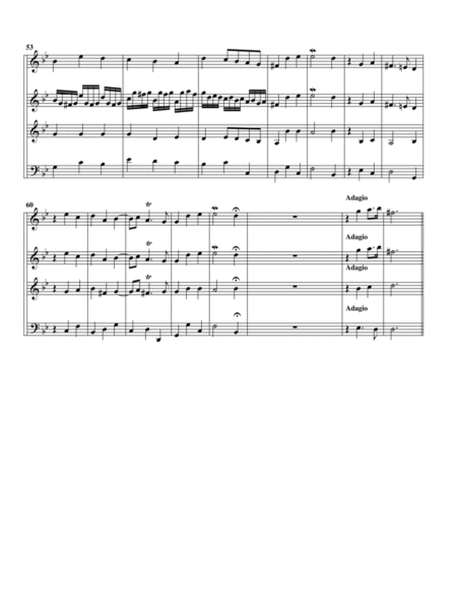 Sonata HWV 404, G minor score and parts