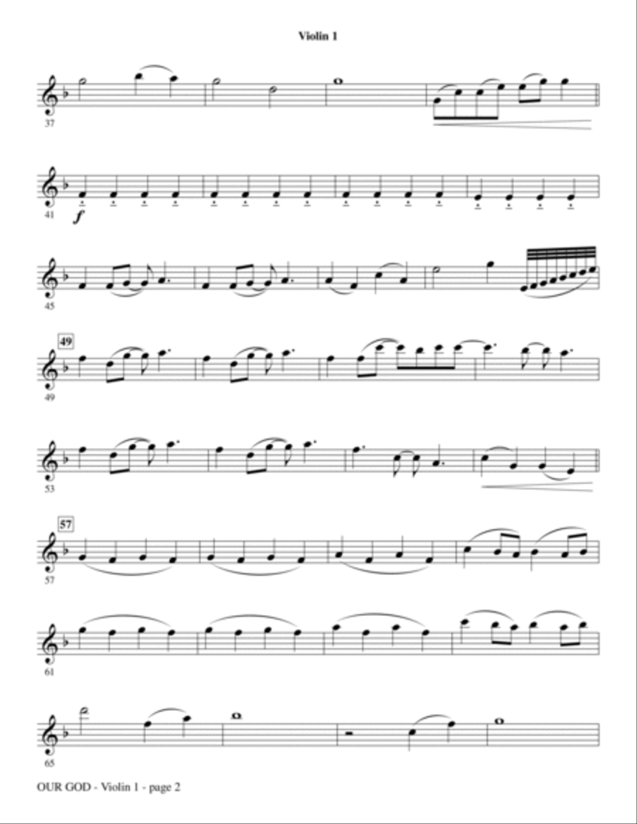Our God - Violin 1 Our God - Violin 1 Choir scores gallery preview page 2