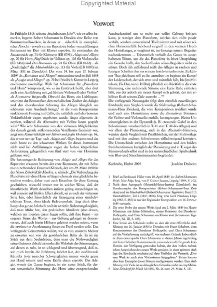 Adagio and Allegro in A flat major op. 70 Violin Solo scores gallery preview page 3