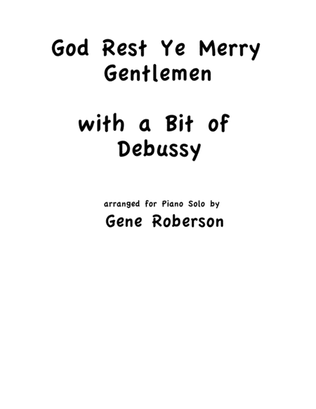 Book cover for God Rest Ye Merry Gentlemen with Debussy Fun Piano