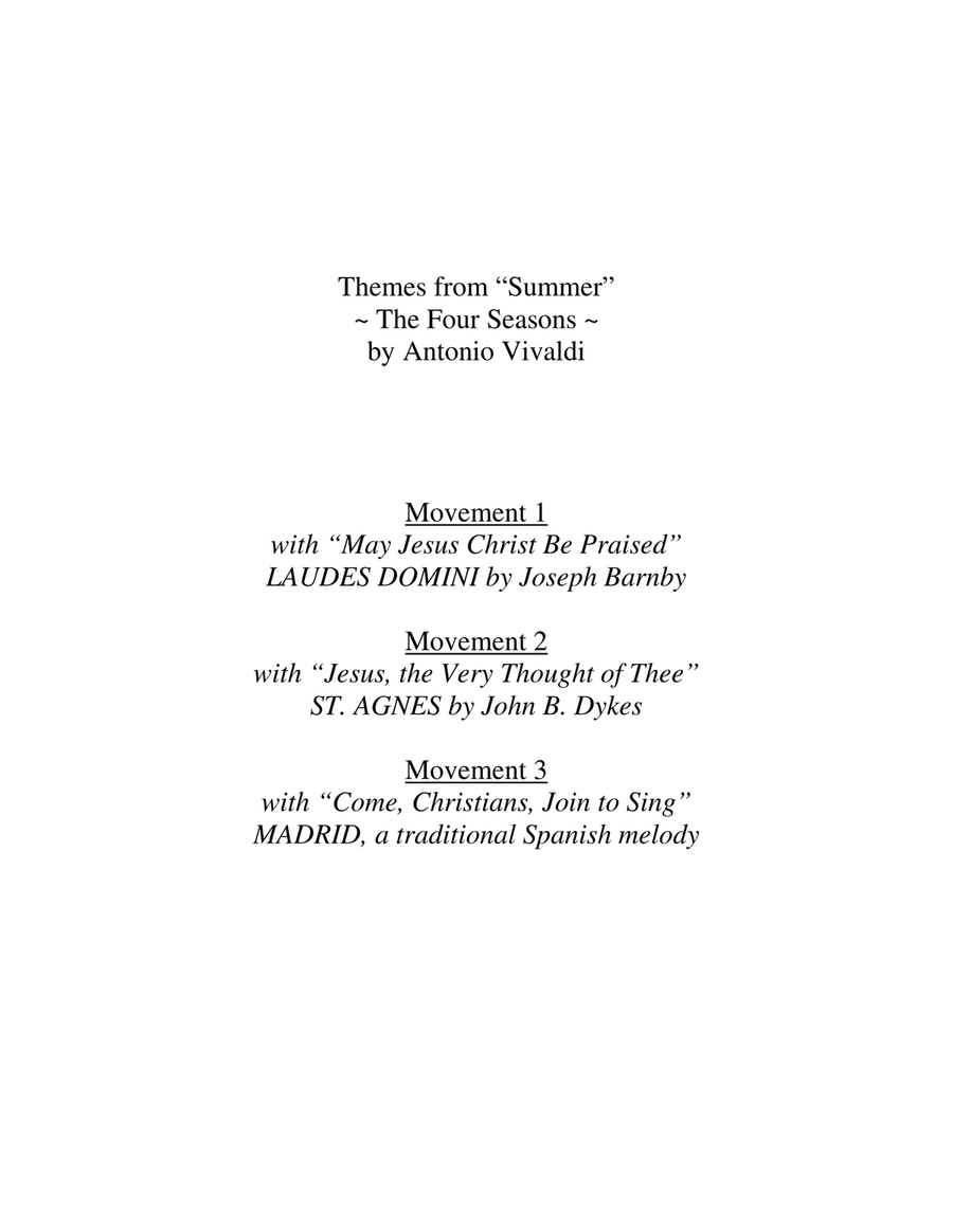 SUMMER - The Four Seasons Hymn Medleys Collection (3 Piano Solos) Piano Solo scores gallery preview page 4