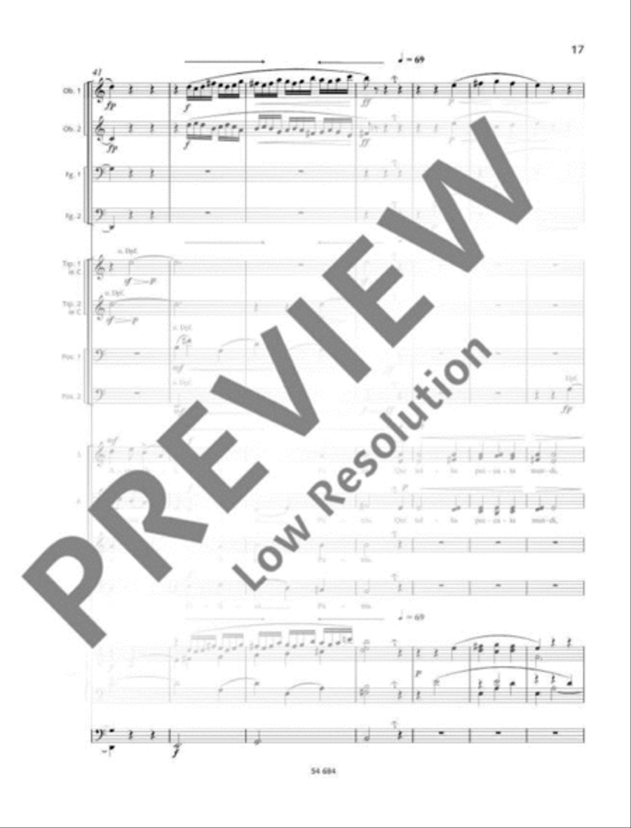 Missa brevis Mixed Choir scores gallery preview page 18