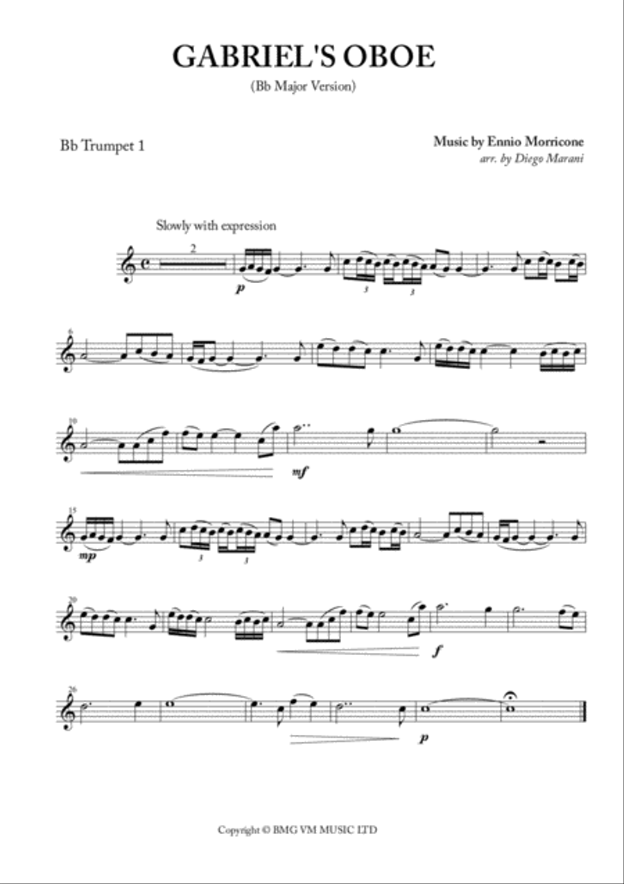 Gabriel's Oboe Brass Ensemble scores gallery preview page 1