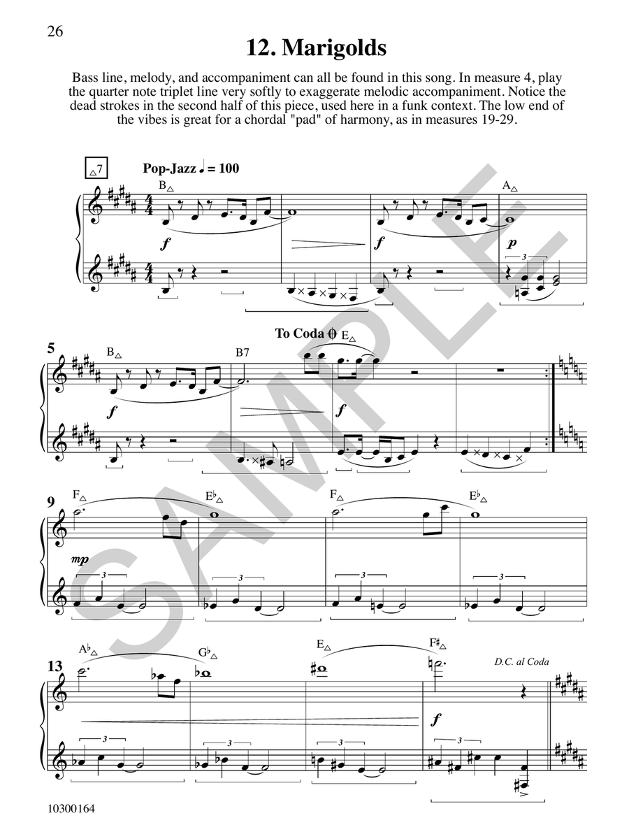 Solo Jazz Vibraphone Etudes Small Ensemble scores gallery preview page 5