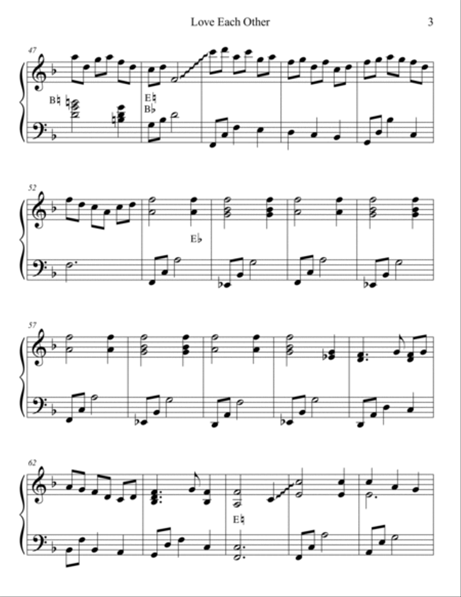 Love Each Other (Instrumental Parts) Unison Choir scores gallery preview page 5