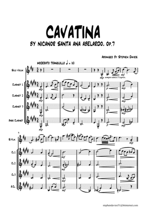 'Cavatina' by Nicanor Santa Ana Abdelardo for Solo Violin & Clarinet Quintet.