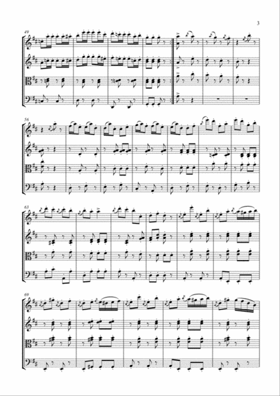Annen-Polka Annen-Polka String Quartet scores gallery preview page 4