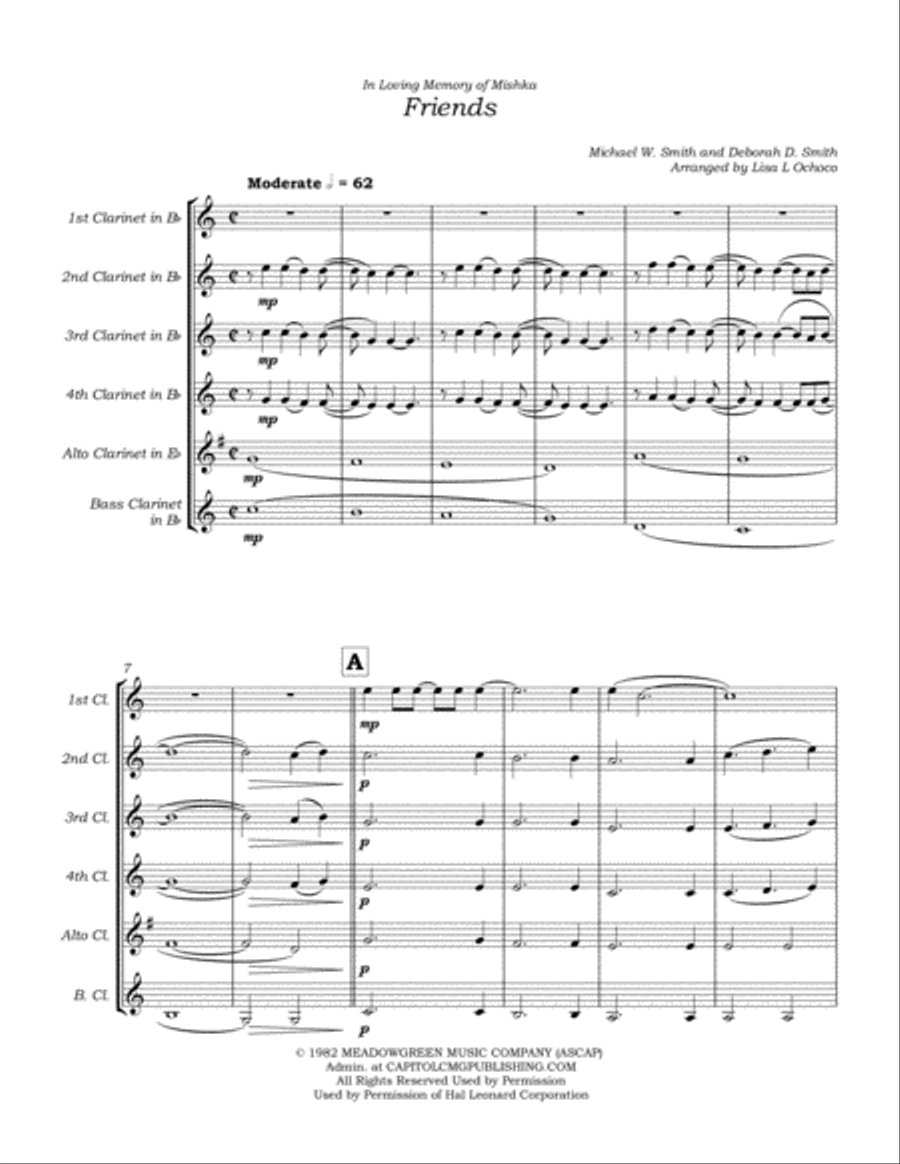 Friends Clarinet Choir scores gallery preview page 5