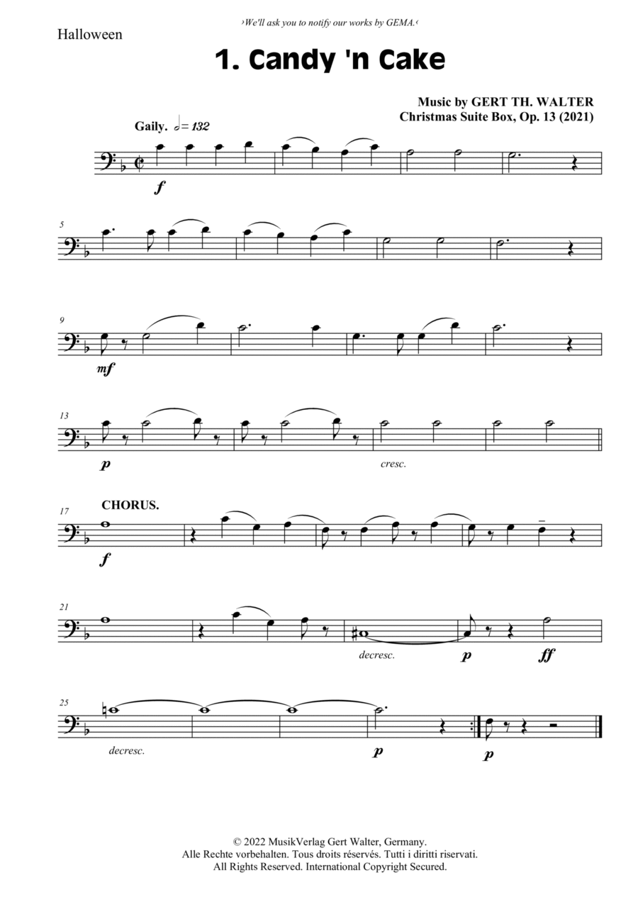 Candy 'n Cake Trombone Solo scores gallery preview page 1