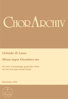 Book cover for Missa super 'Osculetur me'
