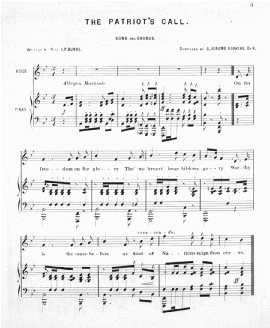 The Patriot's Call. Song & Chorus Choir scores gallery preview page 2