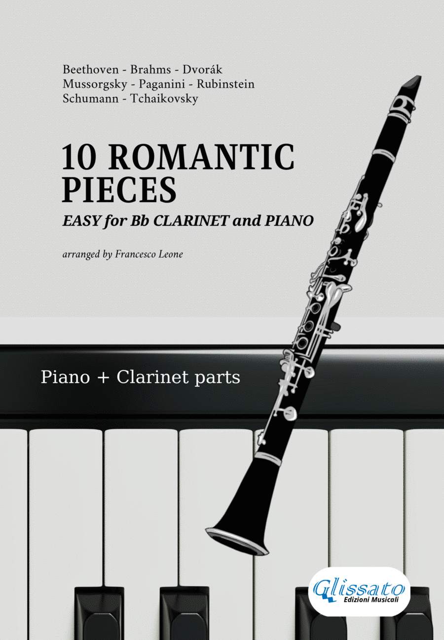 10 Easy Romantic Pieces - for Bb Clarinet and Piano Chamber Music scores gallery preview page 1