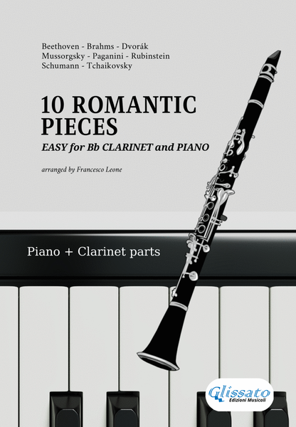 10 Easy Romantic Pieces - for Bb Clarinet and Piano image number null