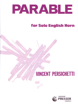Book cover for Parable For Solo English Horn