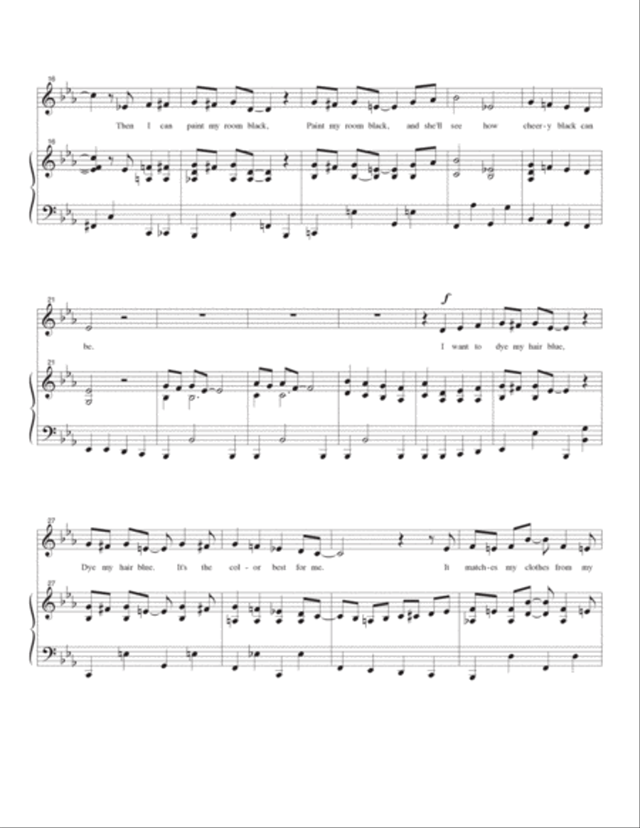 Paint My Room Black Paint My Room Black 2-Part scores gallery preview page 4