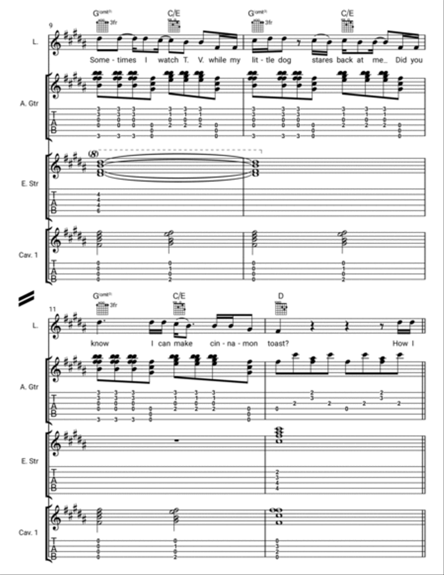 Lollipop Rainbow Acoustic Guitar scores gallery preview page 4