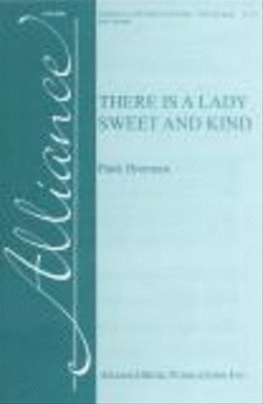 There Is a Lady Sweet and Kind 3-Part scores gallery preview page 1