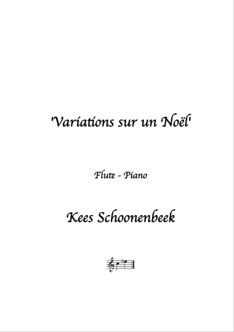 Variations sur un Noël Flute Solo scores gallery preview page 1