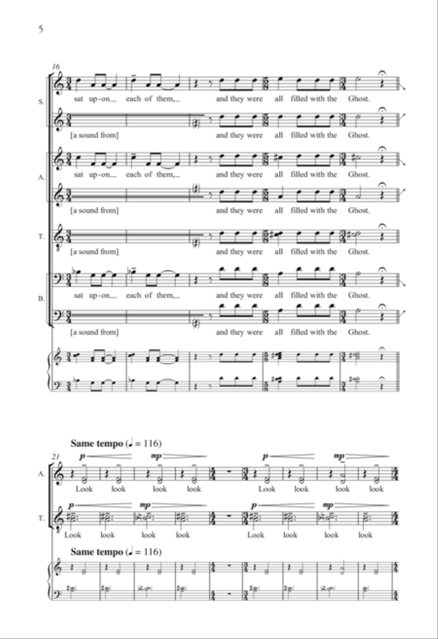 In One Place In One Place 4-Part scores gallery preview page 5