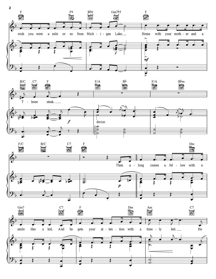 That's The Way It Happens Piano, Vocal, Guitar scores gallery preview page 2
