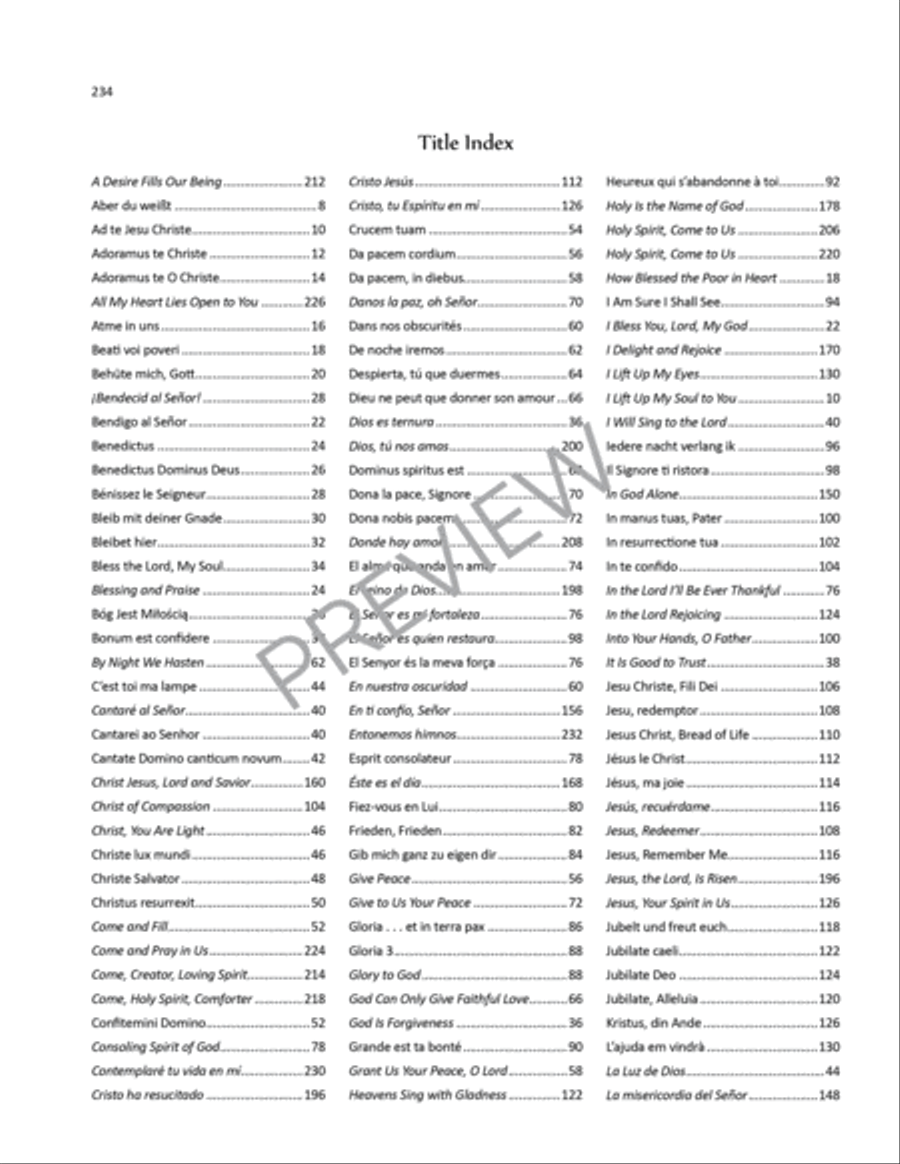 Songs from Taize Piano Accompaniments Choir scores gallery preview page 3