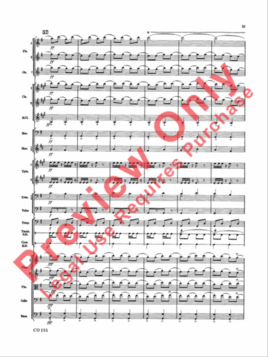 Nutcracker Ballet, Set II (March of the Nutcracker and Trepak) Full Orchestra scores gallery preview page 32