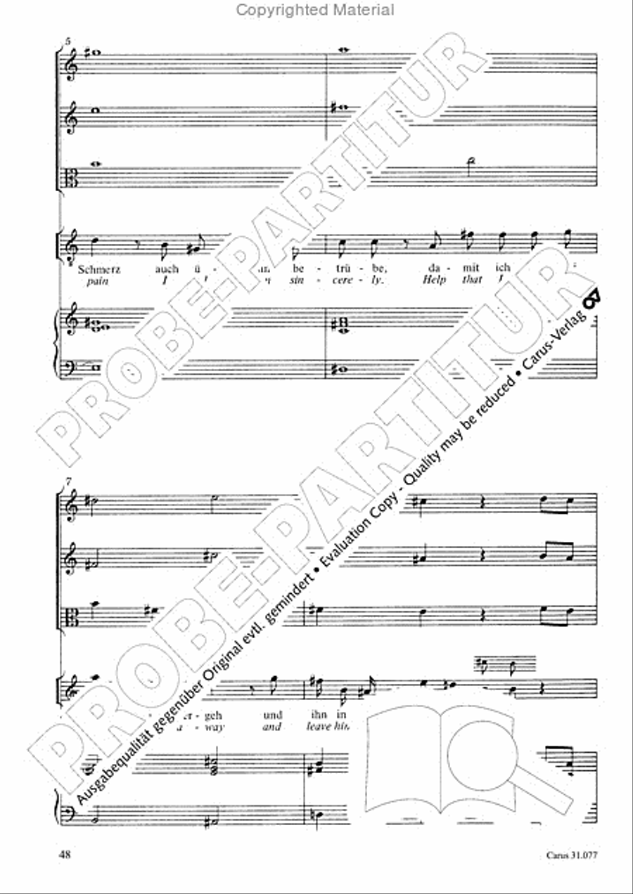 The Lord your God you shall now be loving (Du sollt Gott, deinen Herren, lieben) 4-Part scores gallery preview page 49