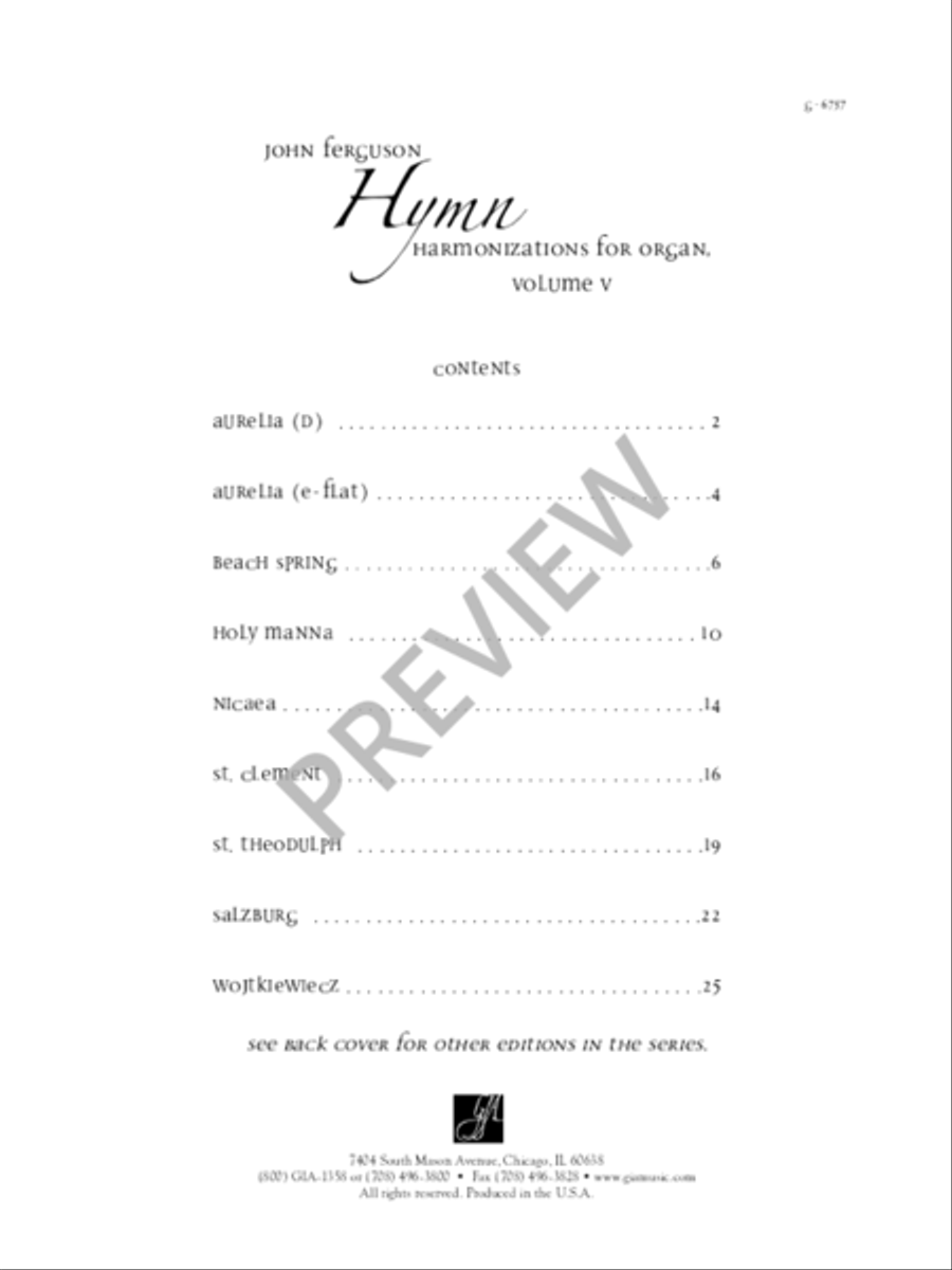 Hymn Harmonizations for Organ - Volume 5 Organ scores gallery preview page 4