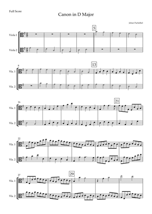 Canon (Johann Pachelbel) for Viola Duo in G Major