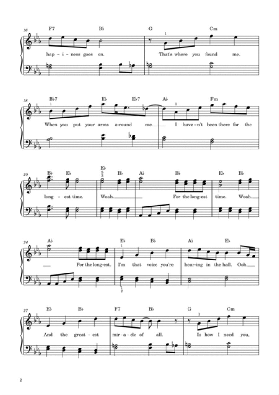 The Longest Time Voice scores gallery preview page 3