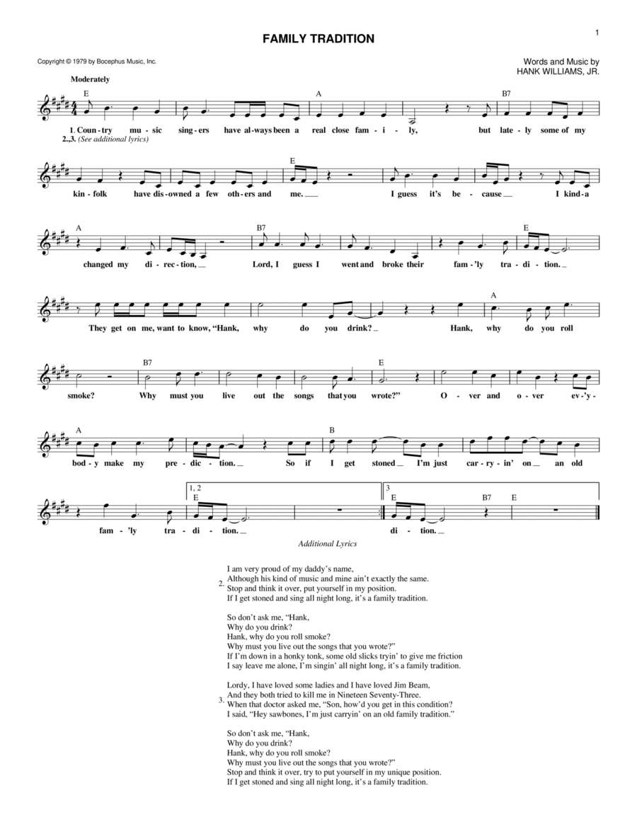 Family Tradition Family Tradition Piano scores gallery preview page 1