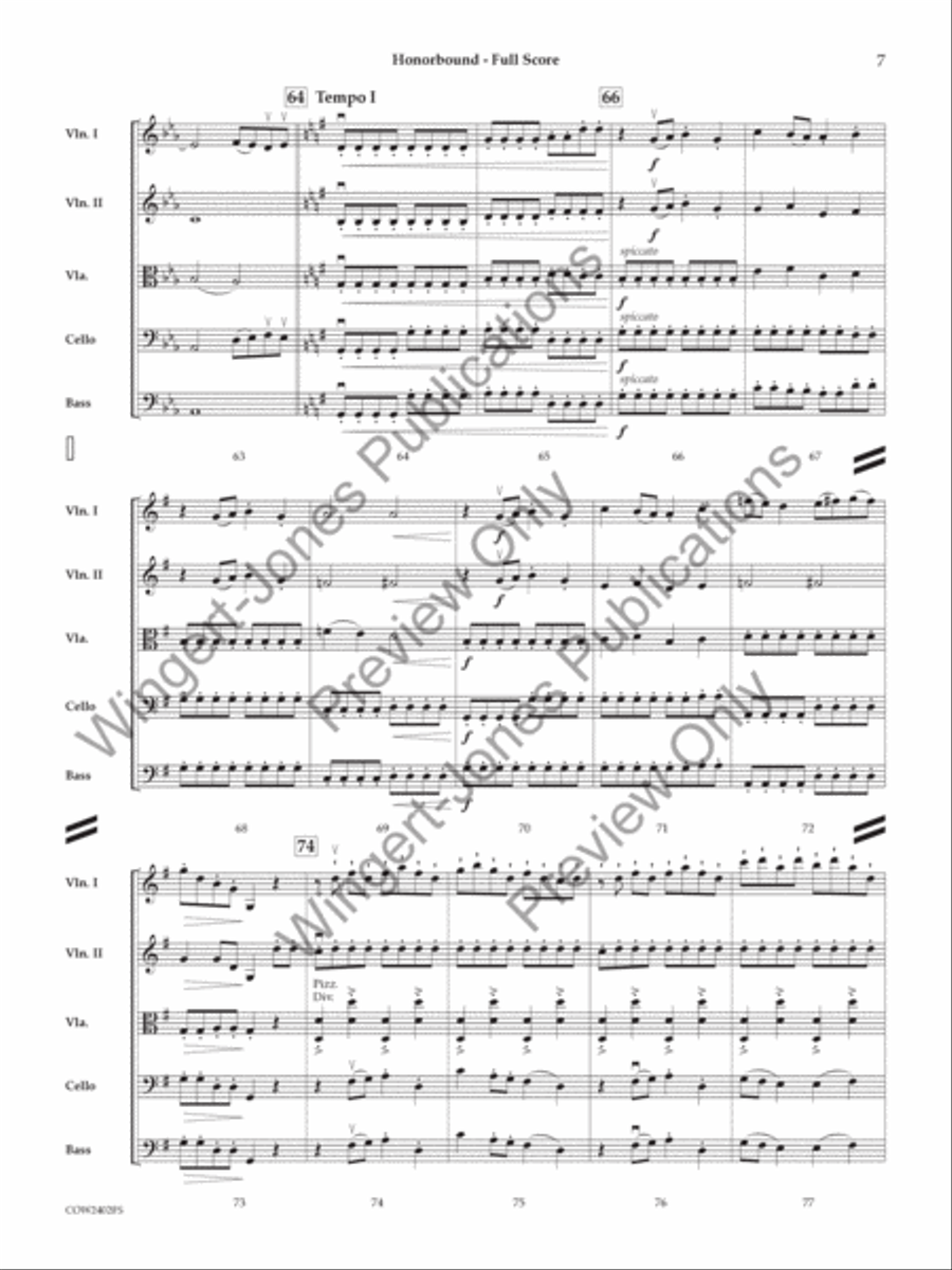 Honorbound String Orchestra scores gallery preview page 8