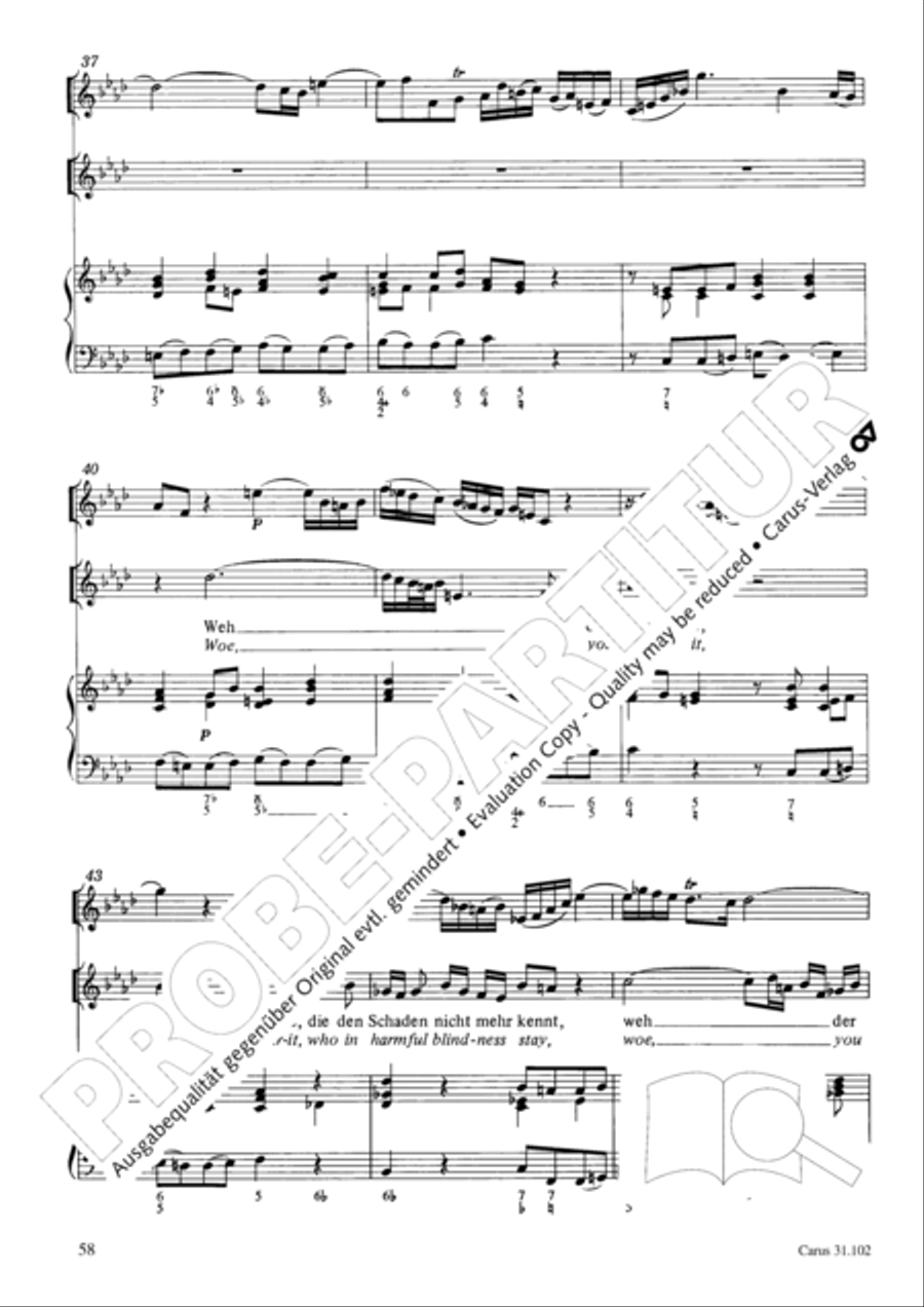 Lord God, your eyes are seeing truth in trusting (Herr, deine Augen sehen nach dem Glauben) ATB scores gallery preview page 59