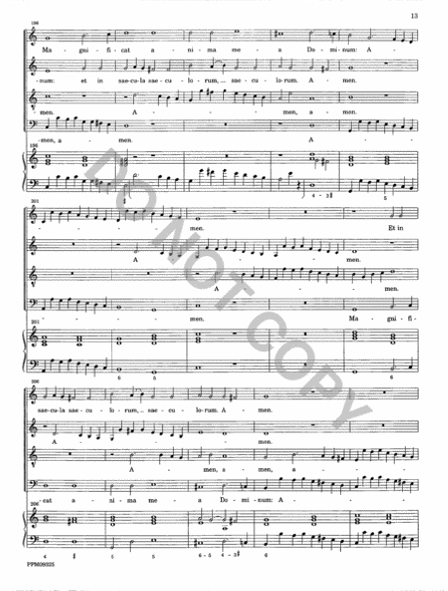 Magnificat a 4 da cappella 4-Part scores gallery preview page 14