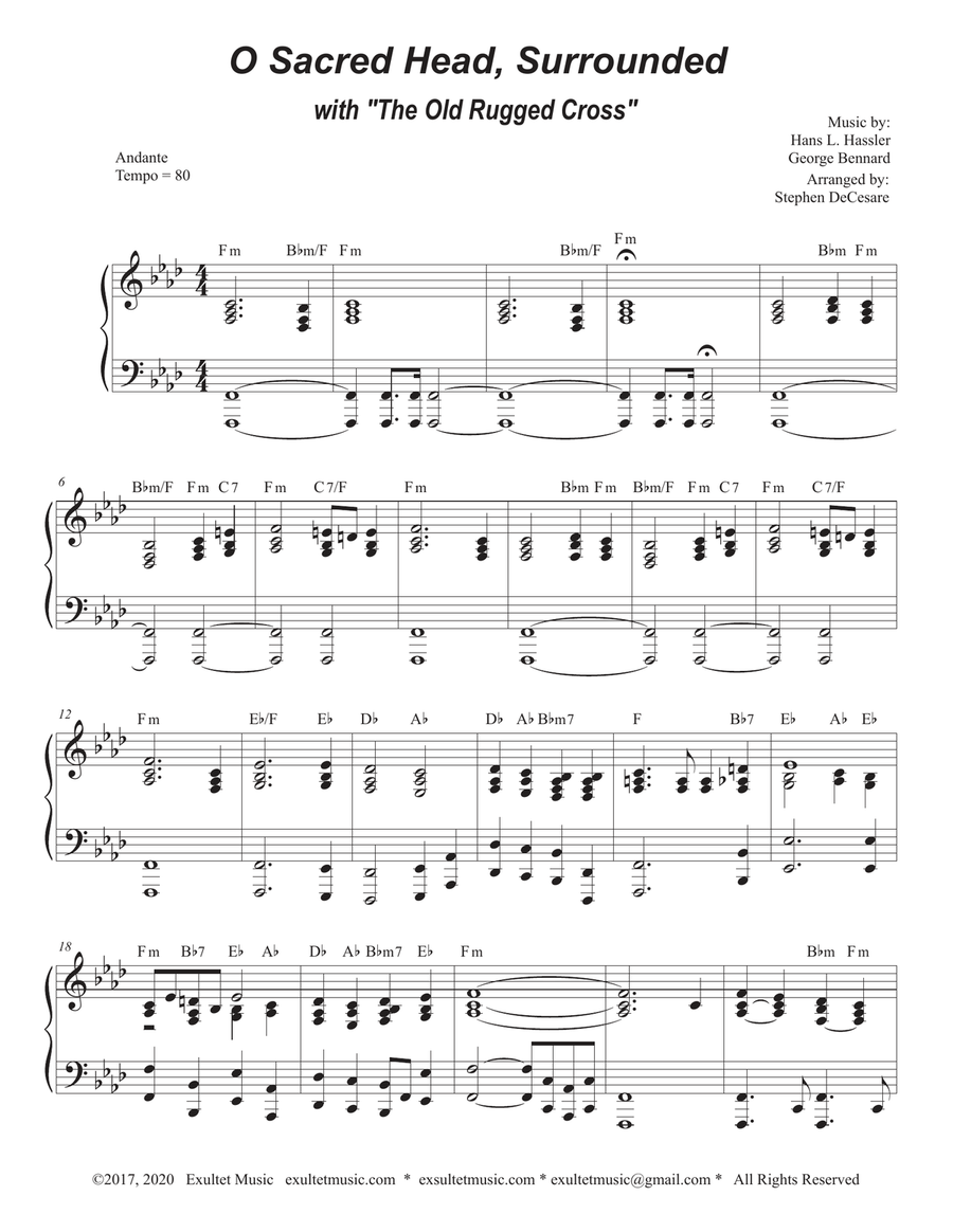 O Sacred Head, Surrounded (with 