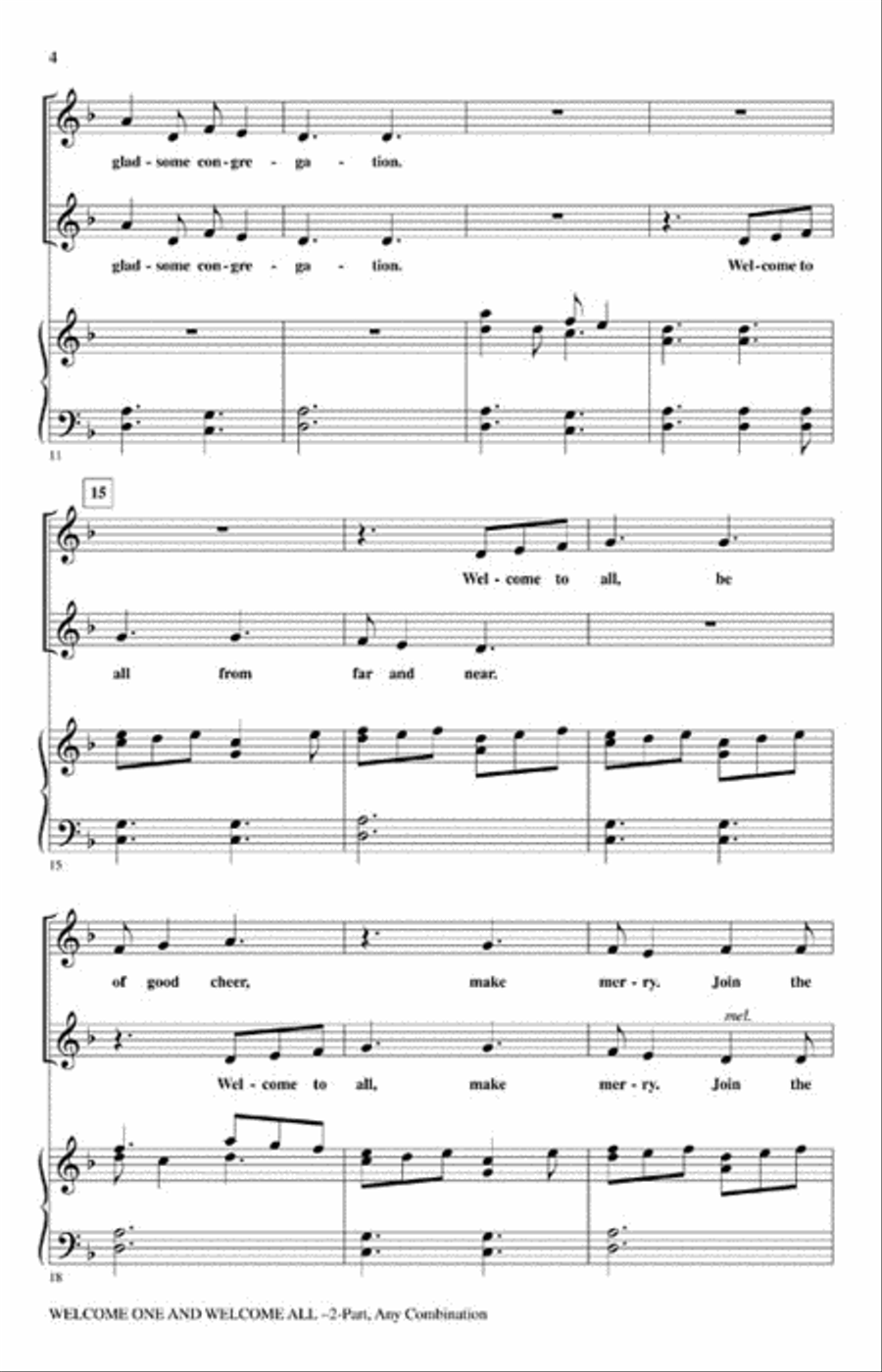 Welcome One and Welcome All - A Festive Processional Choir scores gallery preview page 3