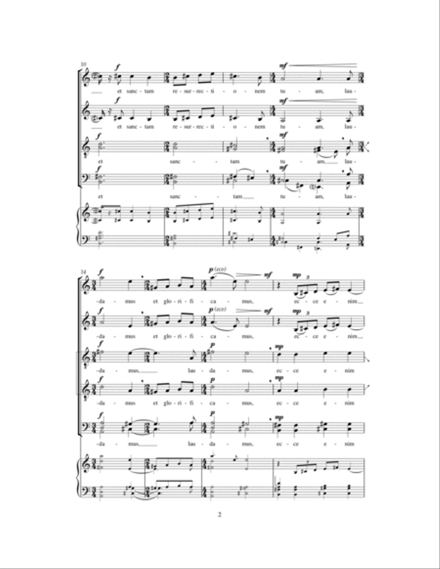 Crucem Tuam Adoremus Domine Choir scores gallery preview page 2